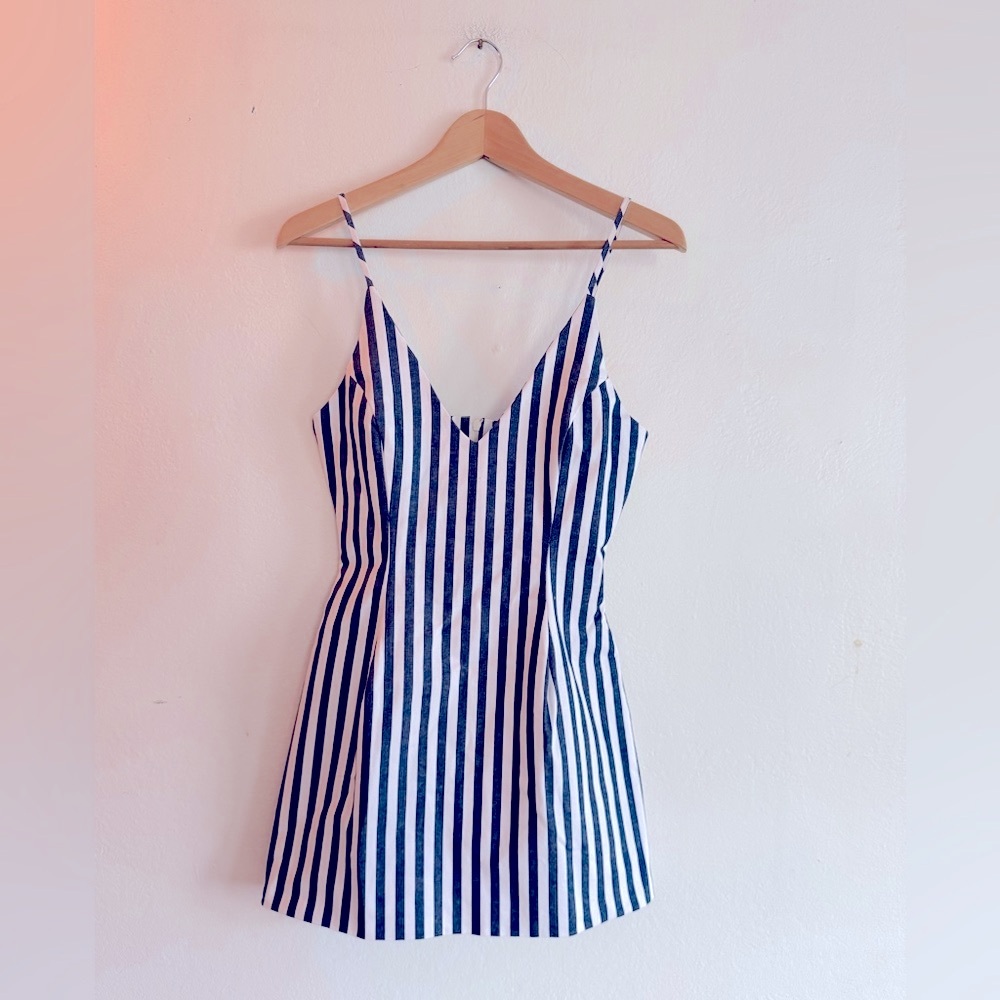 OOTDFASH Double Layer Striped Mini Dress